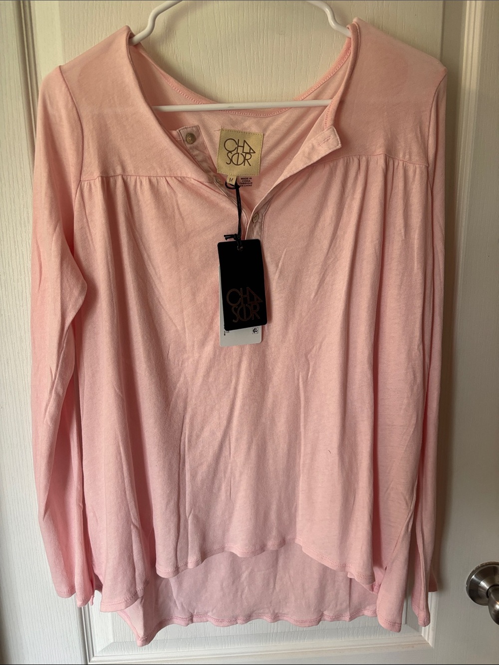 Chaser Light Pink Long Sleeve Top